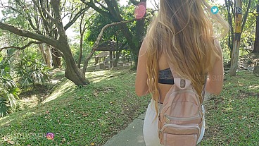POV Blowjob in a Public park