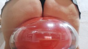Using my big buttocks to try to pop a balloon and beach ball (1)