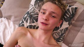 BoyFun - Hairless blondie hair euro Artik Dunn cum-shot indoor