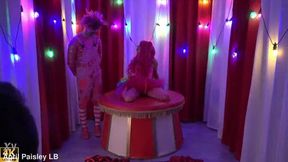 Marcus Quillan meets the pink-clown pornstars in a steamy anal session