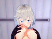 Azur Lane Hentai Washington Sucks and Fucks in the Showers