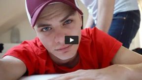 Naughty boy punished and pounded.