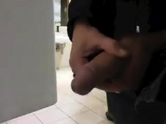 amazing guy cruising in public toilet