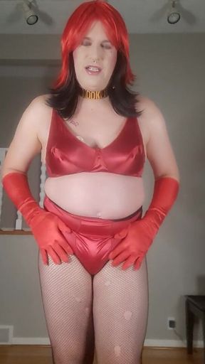 Your red satin whore for a night!
