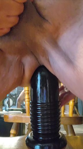P.O.V. of Asspussy Taking 9.5 Inch Circumference Bullett Butt  Plug 3 of 3