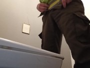 pee in a public toilette