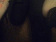 Black Dress Shoes & Cute Hexagon White Dirty Socks (No Audio)