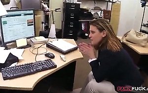 Hot and big boobs business lady fucked in the pawnshop