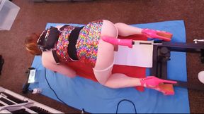 Anal dildo machine fucking with TGirl Lucy Essex CD