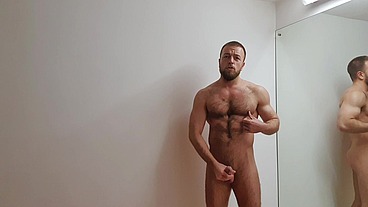 Solo play with cum eating