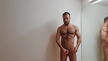 Solo play with cum eating