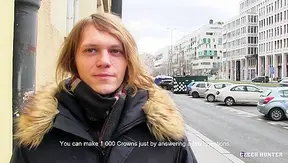 Long-Haired Twink Takes Huge Load – Intense Czech POV Blowjob Scene – CzechHunter 18+