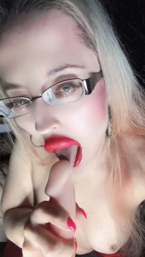 Stroke with my huge red lips!