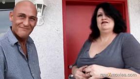 ”BBW MILF gets naked & eats thick knob”