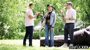 Three is My Lucky Number! Diana Lawrence &mdash;  Denis Marti & George Uhl for SinfulXXX