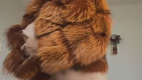 Orange fur masturbation