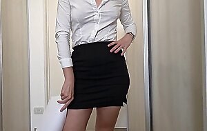 The interview with the new secretary ended with a huge creampie