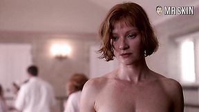 Smiling and sexy Gretchen Mol has juicy big tits and hard nipples