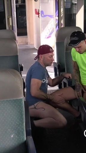 2471 Amazing Bareback Exhib Sex in Public Train