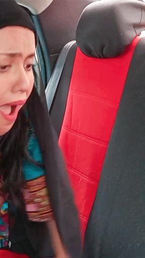 Indian stepmother wearing hijab gets fucked in car   Clip 3