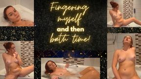 Fingering then bath time!