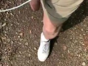 Flashing dick out of shorts