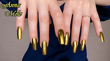 Hands Fetish Golden Manicure