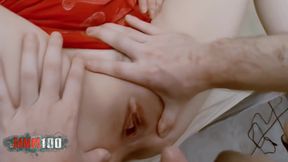 Cynthia Lavigne Gonzo on a Bed with a Cute Brunette Pornstar