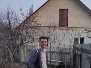 Winter walk in the evening garden