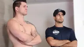 Jizz Orgy - Tattooed american jock has a thing for orgy