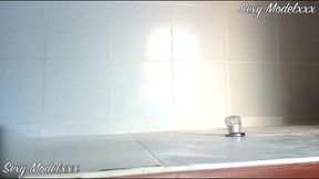sexy pregnant neighbor masturbates and takes a shower ... she wants my dick inside her bis ass.