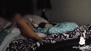 Mom gets really vulgar watching porn before bed. Has rough and longest orgasm.