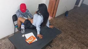 You Are the Most Outstanding Whore in This Office! I Have Sex Standing up with My Stepfather's Secretary