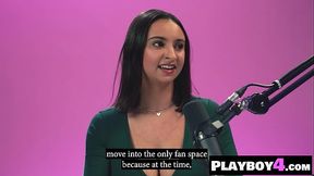 Big-titted Latina teen Hailey Rose rubs her big boobs and fingering herself