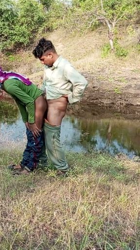 Indian Pooja Shemale and Collage Masterji Coming Forest, Nearest Water Park Area Desi Hard Fucking - Hindi Voice   Clip 1