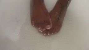 Soapy feet shower with us