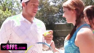 Red Head Hot Kendra Cole Enjoying Outside Tennis Lessons