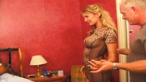 MILF whore can handle a young and an old cock in bed