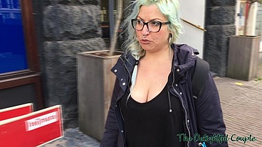 My hot Ex-girlfriend takes a load on her face after a public blowjob and does a Cumwalk in Leidseplein, Amsterdam