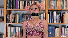 Kiki Cali - Bound in Bra and Panties and Multi Layer Gagged (MP4 Format)