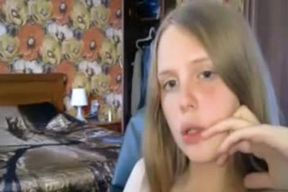 wild college-aged age teenage light-haired Russian female-boy web cam
