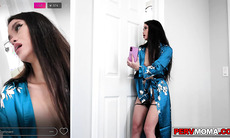 Angelina Moons livestream kink caught by stepson