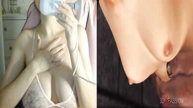 Shy japanese college girl in glasses gets fucked- Hentai Reaction