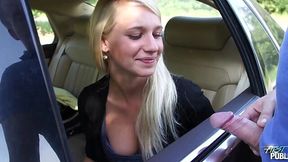 First risky outdoor fuck for cute blonde Sara Coul - My First Public