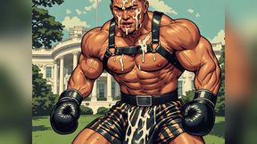 Asian Cum Covered Muscle Men Art