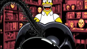 Halloween Special Cartoon. Alien: Homer