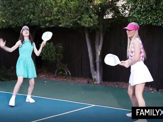 Pickleball Game Turned Into Hot Foursome With Stepmom And Stepdaughter
