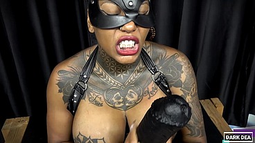 The Kinky Slut Queen "Dark Dea" The Kinky Slut Queen "Dark Dea" Rides The Huge "Centaur XL" Filling her Pussy with lots of Yellow Cum part.2/3 "Hankey'sToys&quo