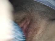 girl fucks herself with hairbrush until she cums