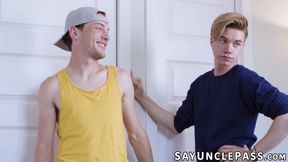Rocky Vallarta helps Markus Kage release juices with their stepdads
